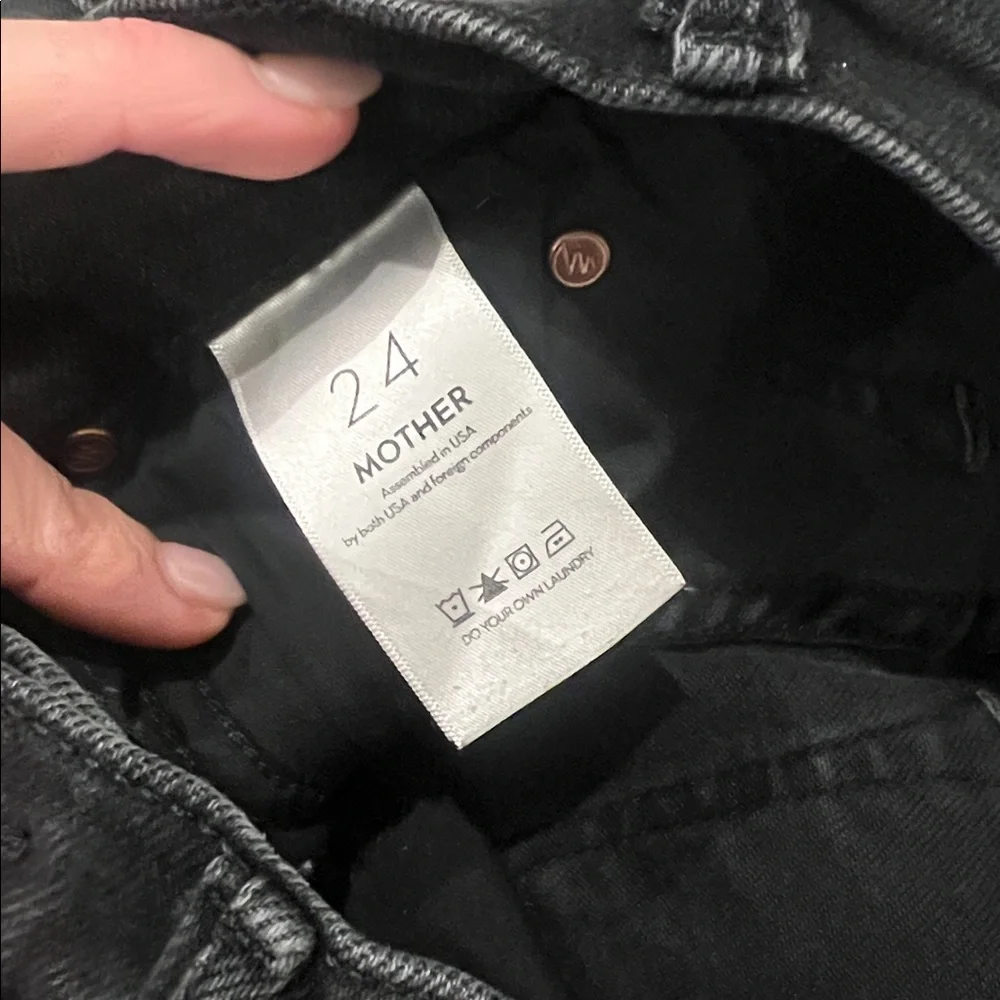 Mother the midrise dazzler flood size 24 black - Picture 6 of 7